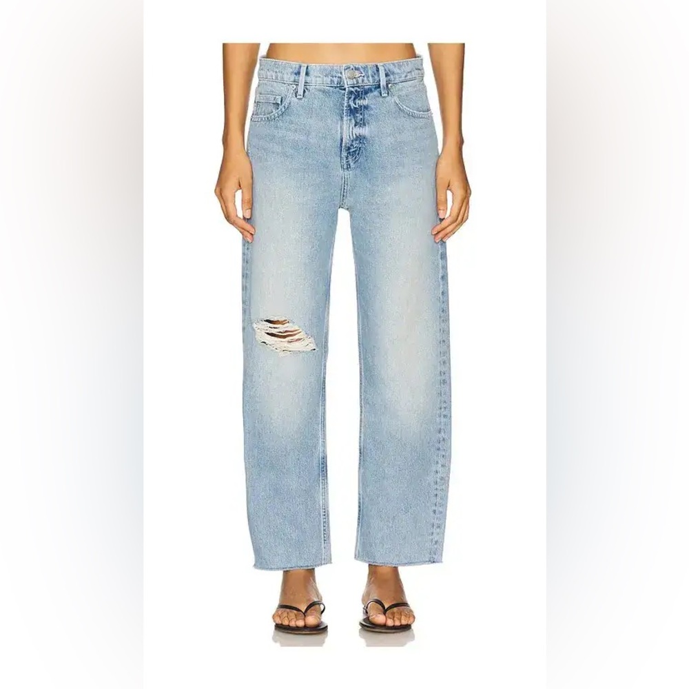 NWT Good American Standard Straight Jean mid rose relaxed straight leg